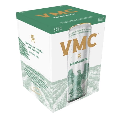 VMC Margarita Ready to Drink Tequila Cocktail, 4 Pack, 355mL Cans, 5.5% ABV