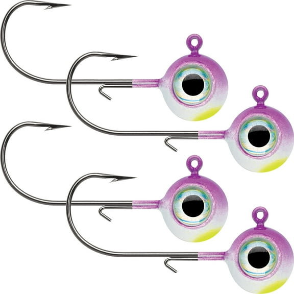VMC NME18-PA Neon Moon Eye Jig 1/8 oz #1/0 Hook Purple Albino
