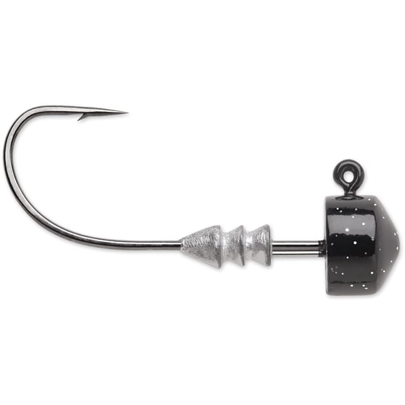VMC NRJ14-BK Ned Rig Jig, Sinking 1/4 oz, #1/0 HK, Black, 4pk