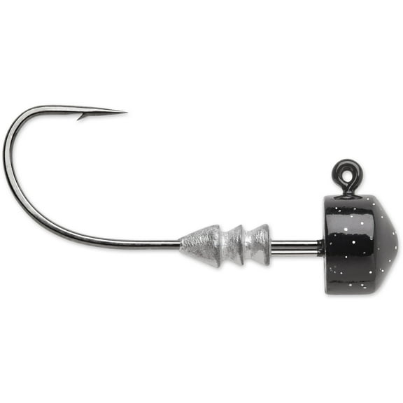 VMC NRJ316-BK Ned Rig Jig, Sinking 3/16 oz, #1/0 HK, Black, 4pk