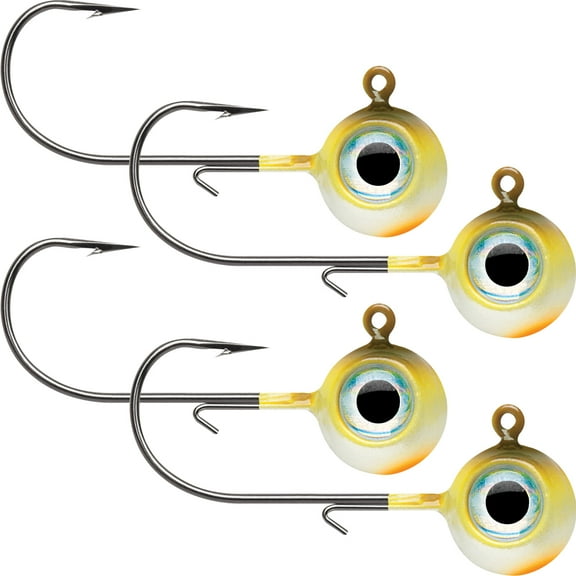 VMC Neon Moon Eye Jig 1/8 Yellow Perch, One Size
