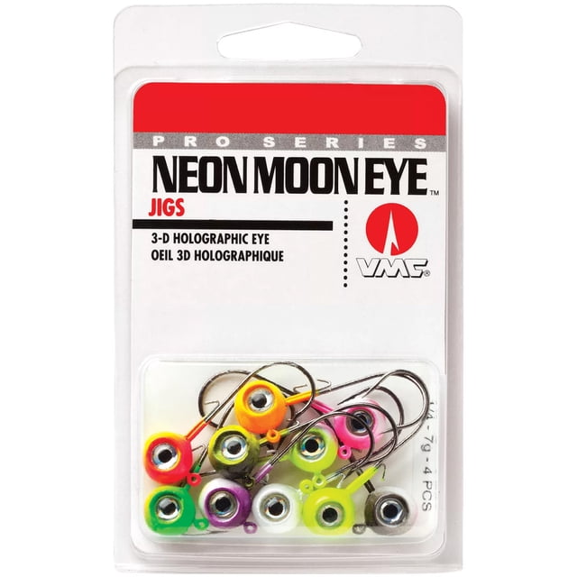 VMC Neon Moon Eye Jighead Kit 1/32 oz Assorted 10 Per Pack - NME132GK-ASST