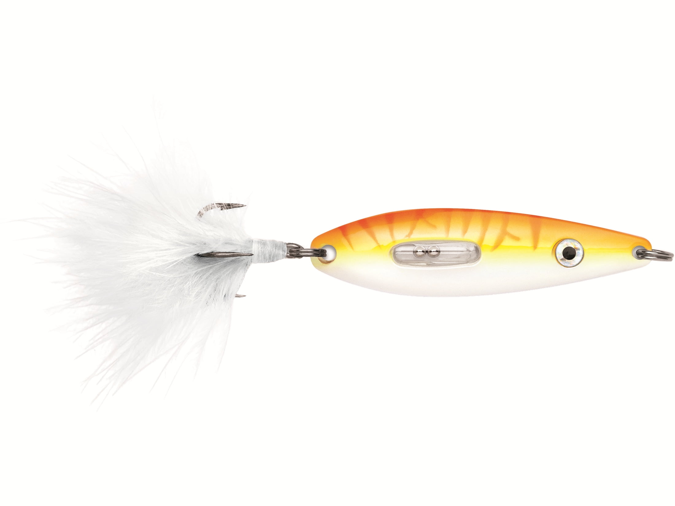 VMC Rattling Roach Spoon 1/32 Oz - Glow Orange Fire UV Fishing Lure For Panfish & Trout
