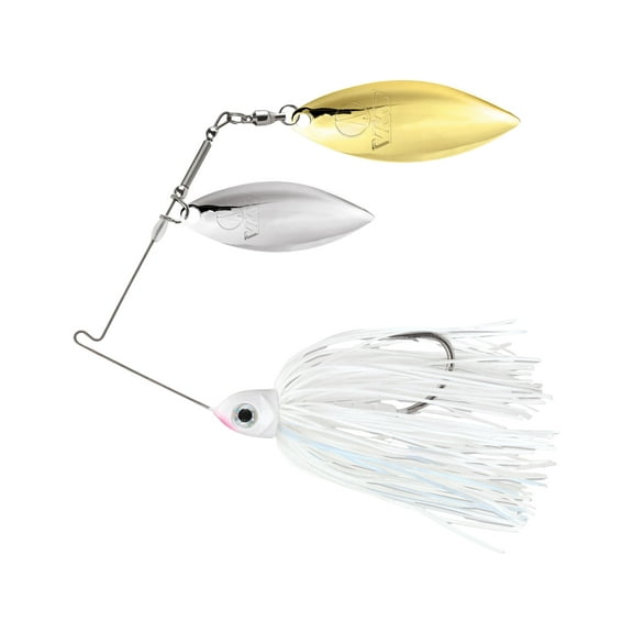 VMC Redline Series Spinnerbait Double Willow 3/8oz White Nickel/Gold