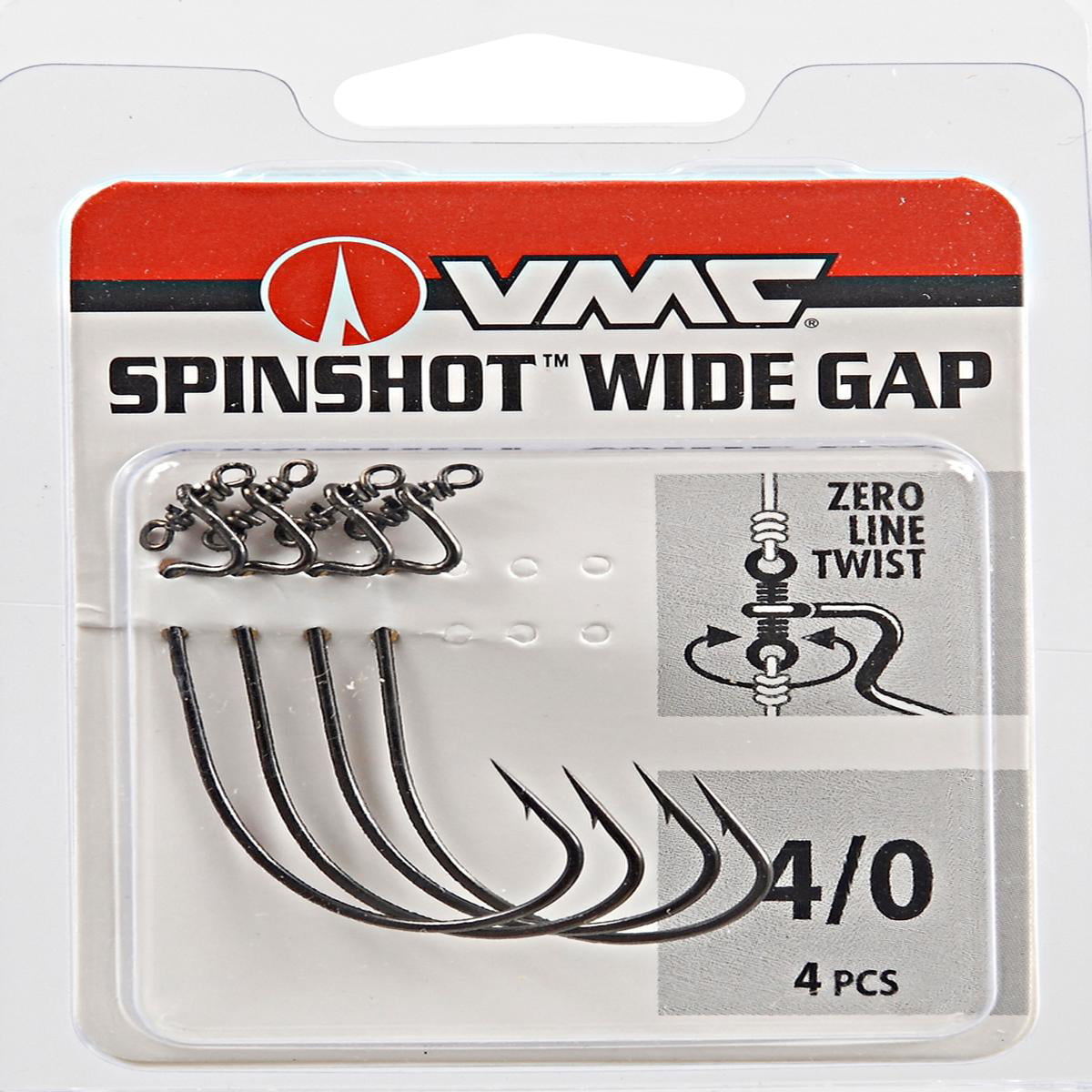 VMC SSWG#4/0BNPP Spinshot Hook Size 4/0 Wide Gap Offset Black