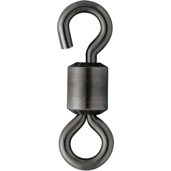 VMC Stainless Steel Open Eye Rolling Swivel - 8 - Black