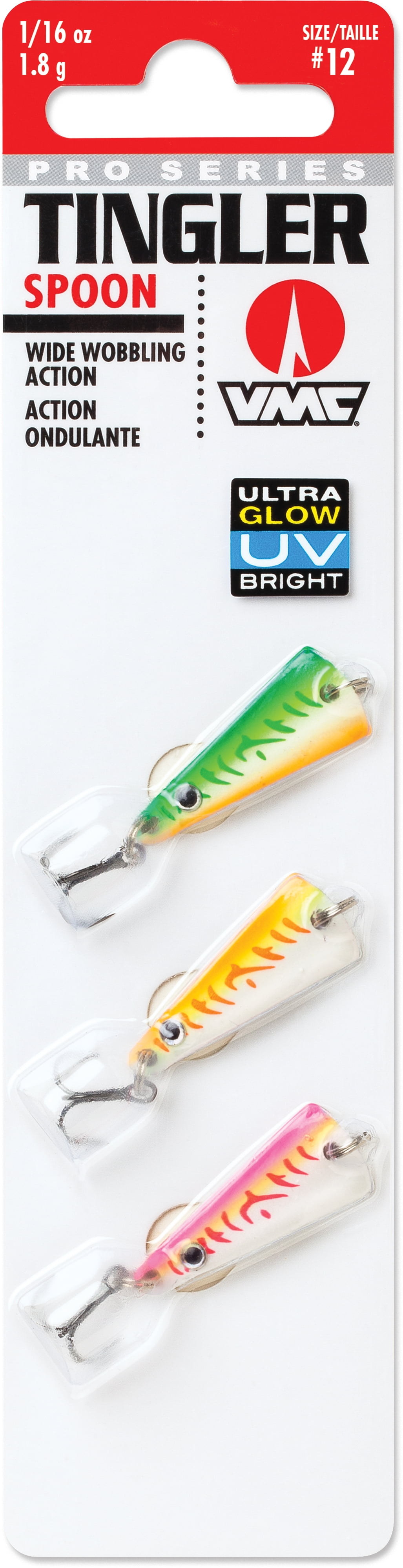 VMC Tingler Spoon Kit 1/16 oz. Glow UV, Fishing Lures