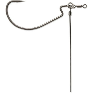 VMC Round Bend Treble Short Shank 1X Strong Fishing Hooks - Model 9651 -  Black Nickel - 6 - 25 Hooks 