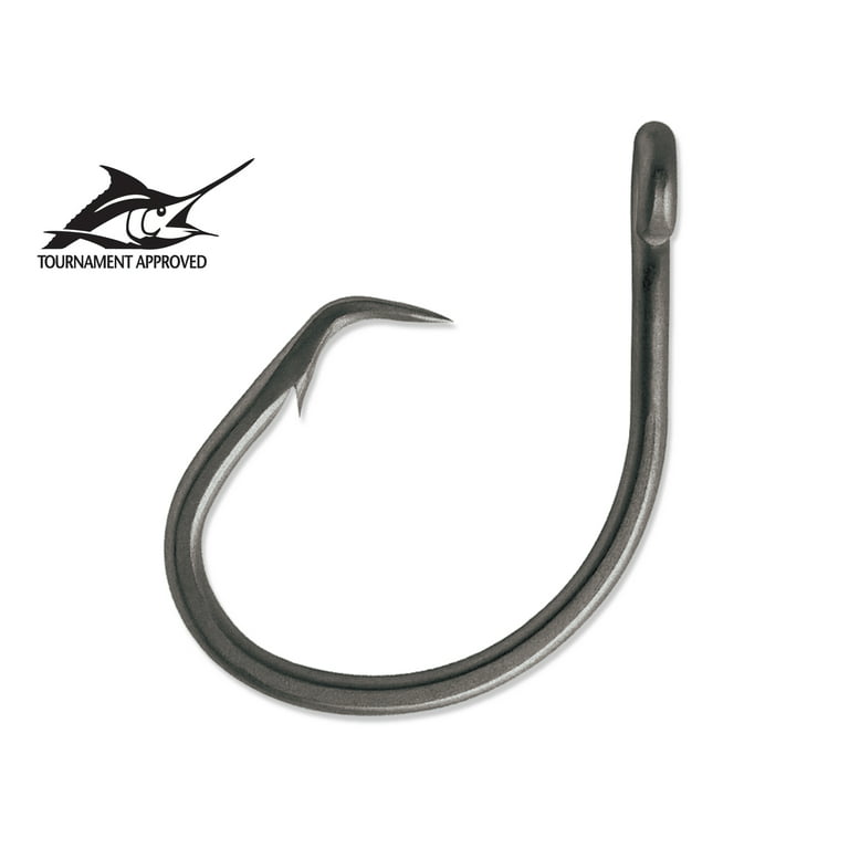 VMC Tournament Circle 6X Strong Fishing Hooks - Model 9789 - Coastal Black  - 12/0 - 10 Hooks