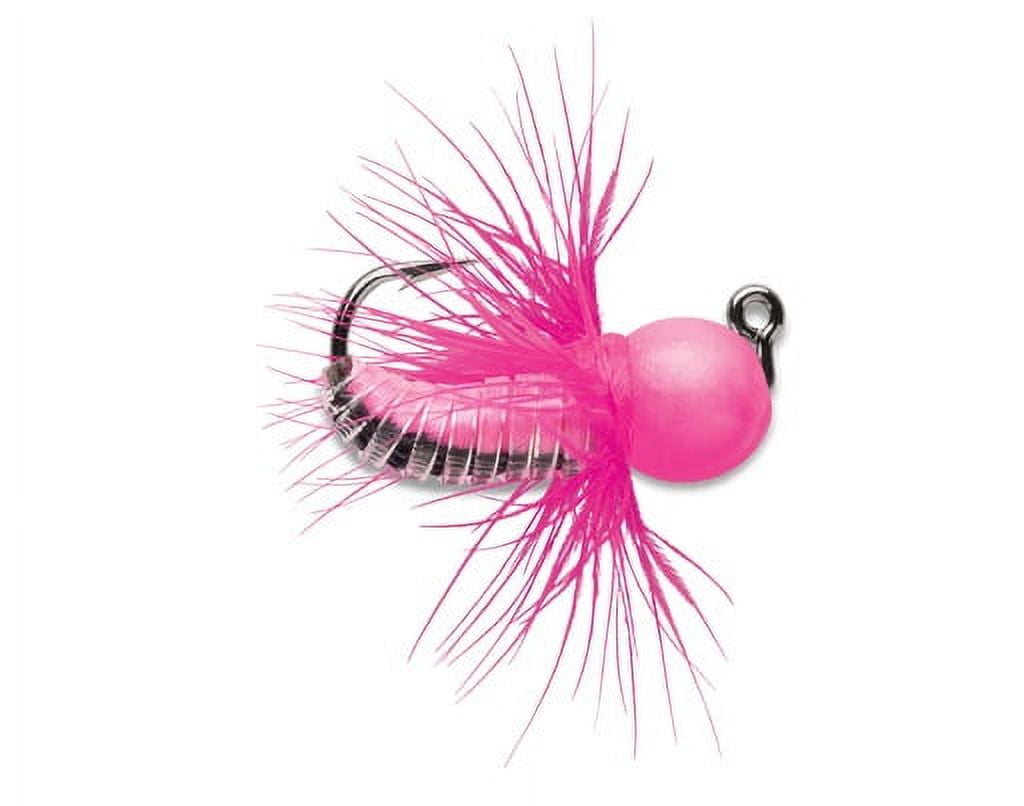 VMC Tungsten Fly Jig 1/16oz Fishing Lure Glow Pink 2pcs