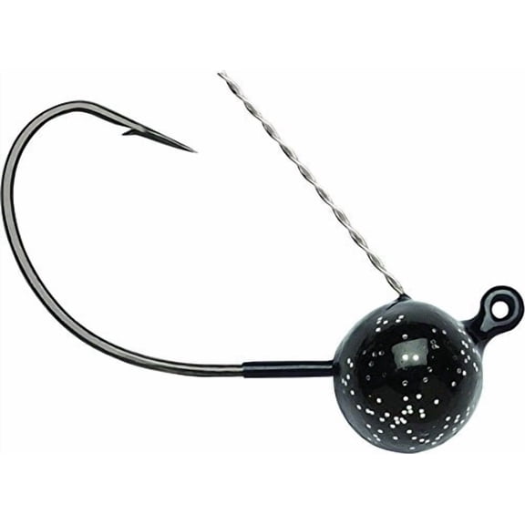 VMC WWJ316-BK Wacky Weedless Jig 3/16 oz, Black,4 Piece - WWJ316-BK
