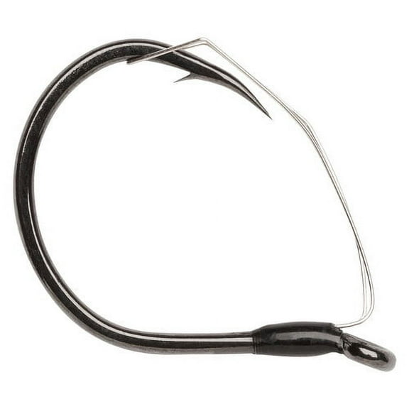 VMC Weedless Wacky Hook #1/0 Black Nickel 6 pcs