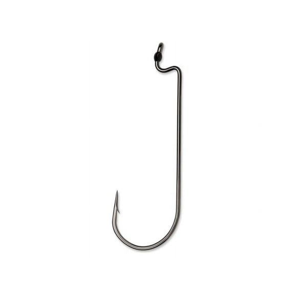 VMC Worm Hook 1/0 Black Nickel 6 pcs