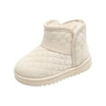 thumbnail image 1 of VMESZQFG Anti-Slip Boots for Girls Kids Girls Boots Children's Leather Snow Boots Warm Cotton Thick Short Boots foreign Trade Cotton Shoes Little Girls High Heel Shoes White, 1 of 6