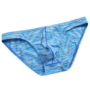 VMESZQFG Big and Tall Underwear for Men Sexy Trendy Stretchy Print Triangle Shorts Casual Comfor Breathable and Quality Men's Soft Briefs Blue L