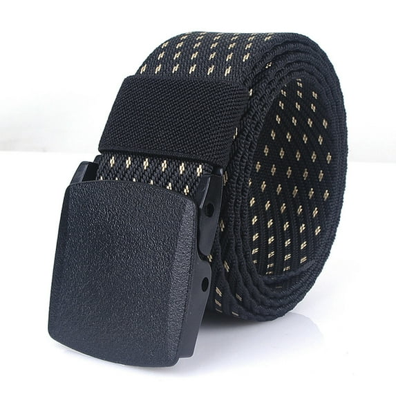 VMESZQFG Men's Elastic Belt Adjustable Men Belt Mens Sports Outdoor Nylon Belt Mechanic No Scratch Belt Thin Belt Sweet Adjust Belt Black