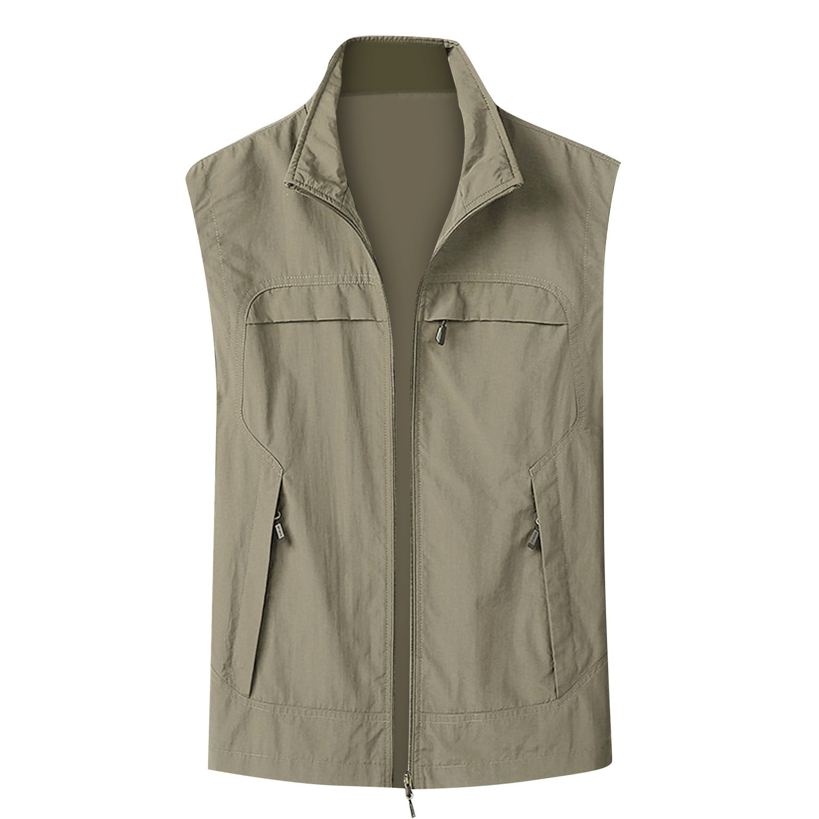 WREESH Mens Thin Lightweight Sports Vest Cargo Vest Quick