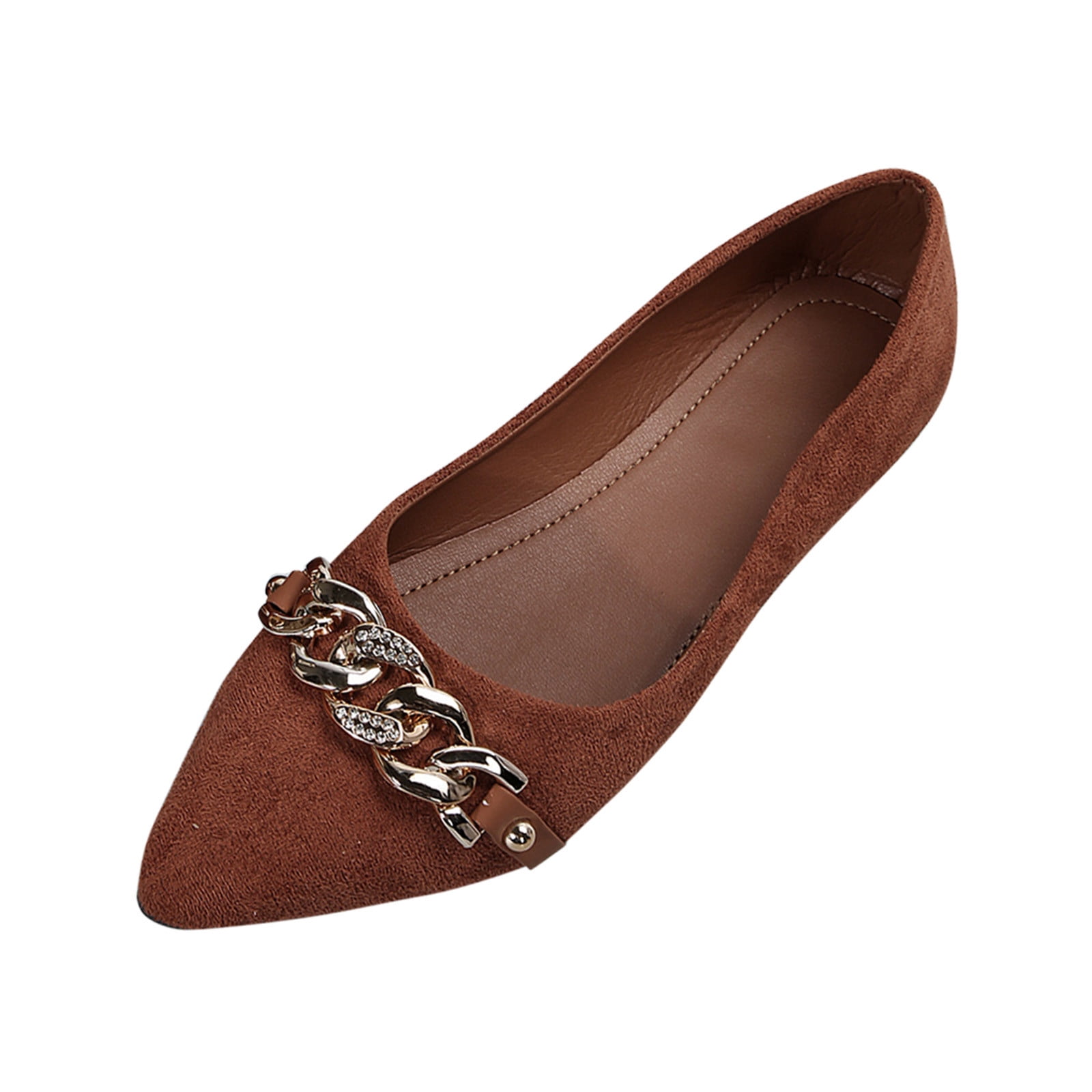 VMESZQFG Women Loafers Shoes for Work Ladies Fashion Solid Color Suede