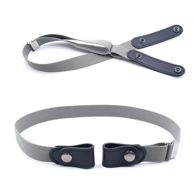 VMESZQFG Women's Elastic Belt Belts for Men Reversible Leather - Adult/Children Elastic Belt for Jeans No Hassle Elastic Belt Men Gray