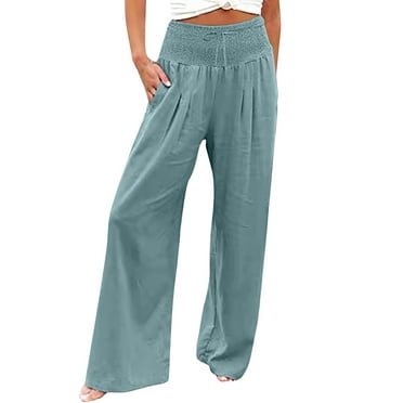 VMESZQFG Women's Straight Leg Casual Pants Casual Pants Women Cotton Women Trouser Yoga Trouser Pants For Women Drawstring Casual Loose Wide Leg Pants Pant For Outdoor Hammer Pants Women
