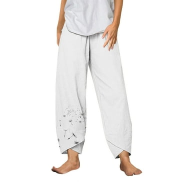 VMESZQFG Women's Wide Leg Pants Women's Pants Casual Tall Women's Fashion Spring Summer Printed Irregular Loose Wide Leg Casual Pants Fashionable Pants for Women