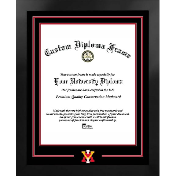 VMI Keydets 15.75w x 20h Spirit Diploma Manhattan Black Frame with Bonus Campus Images Lithograph (value savings $59)