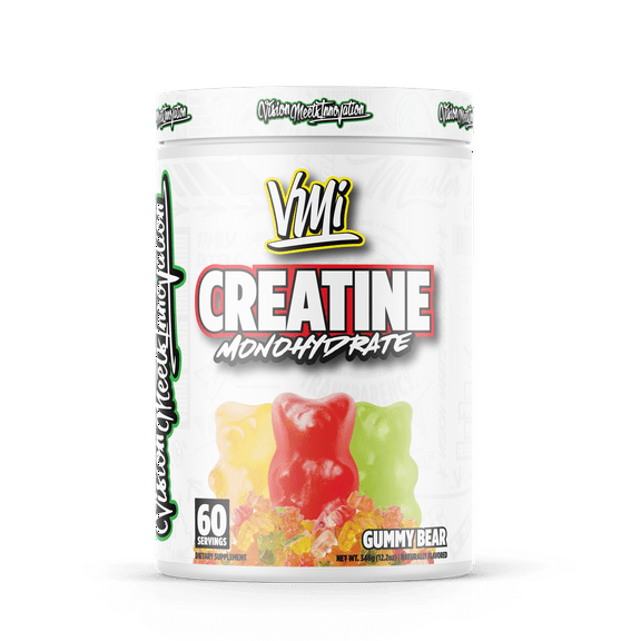 VMI Sports Creatine Monohydrate Powder Muscle Mass Strength Size Power | 5 Grams per Serving (60 Servings, Gummy Bear)