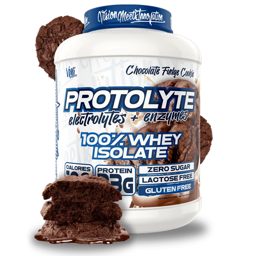 VMI Sports | Protolyte Whey Isolate Protein Powder | Low-Calorie 100% Whey Protein Isolate | Non-GMO Low Sugar Lactose Free and Gluten Free - 4.6 Pound (Chocolate Fudge Cookie)