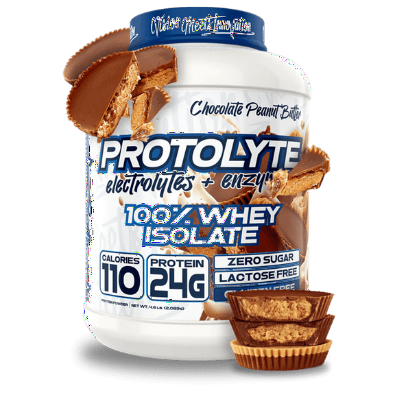 VMI Sports | Protolyte Whey Isolate Protein Powder | Low-Calorie 100% Whey Protein Isolate | Non-GMO Low Sugar Lactose Free and Gluten Free - 4.6 Pound (Chocolate Peanut Butter)