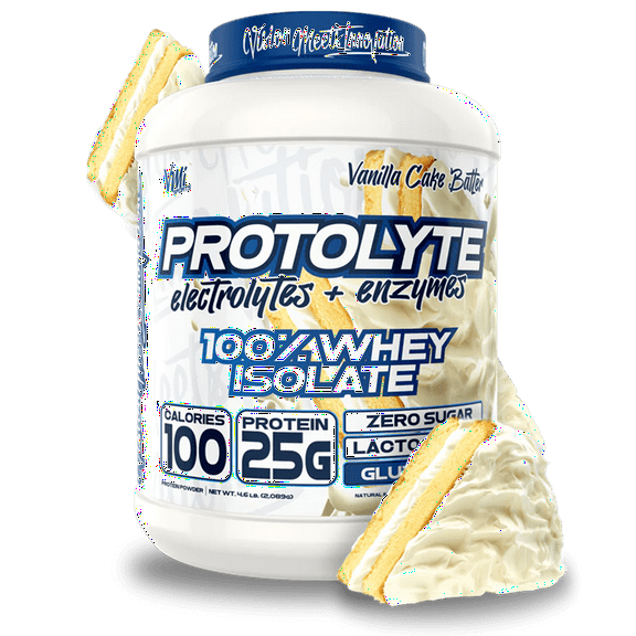 VMI Sports | Protolyte Whey Isolate Protein Powder | Low-Calorie 100% Whey Protein Isolate | Non-GMO Low Sugar Lactose Free and Gluten Free - 4.6 Pound (Vanilla Cake Batter)