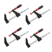 VMTW F style Quick Bar Clamp 2 inch throat 6 inch open rapid one hand close 4 pack For Woodworking and DIY Projects