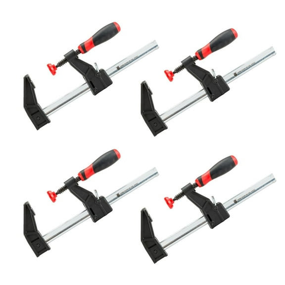 VMTW F style Quick Bar Clamp 2 inch throat 6 inch open rapid one hand close 4 pack For Woodworking and DIY Projects