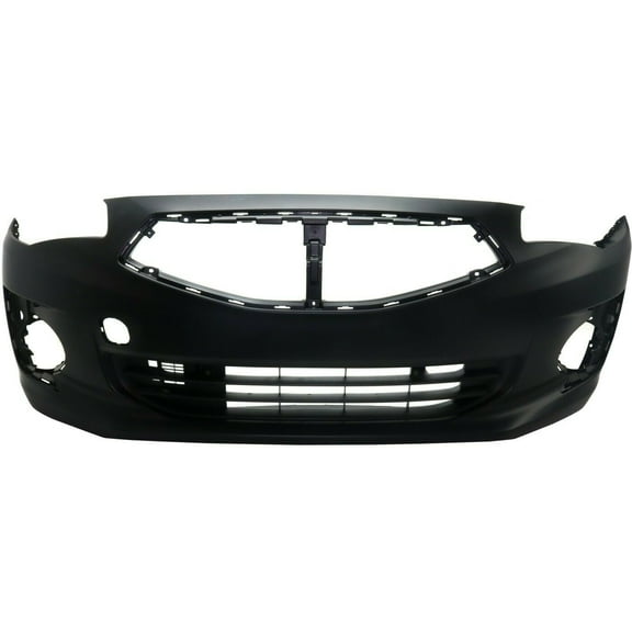 VMVJGLEK 1pc Front Primed Plastic Bumper Cover Facial Without Park Assist Sensor Cut-out for Mitsubishi for Mirage G4 ES/SE/SEL 2017-2018 6402A268 6402A281