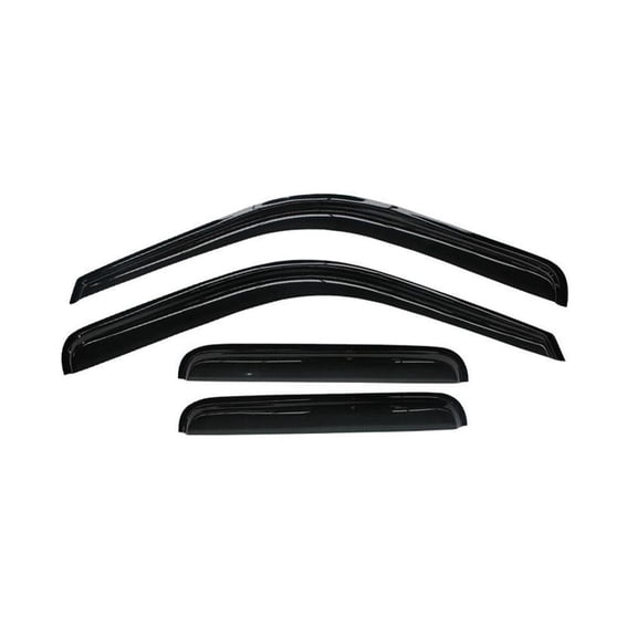 VMVJGLEK 4pcs Sun Rain Wind Deflectors Door Window Visors Outside Mount Channel Style Dark Smoke Tint for Ford for F250 SuperDuty 1999-2016 for F350 SuperDuty 1999-2016 1357