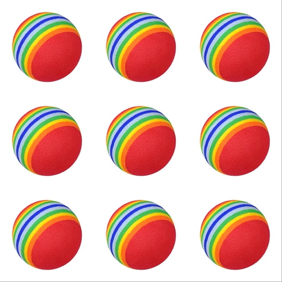 VMWMSSR 10 Pack Foam Dog Cat Play Balls, Lightweight Colorful Pet Fetch Chew Toy Balls, Non-Toxic Soft Small Interactive Training Toy For Kitten Puppy Indoor Outdoor Play(Red-1.65")