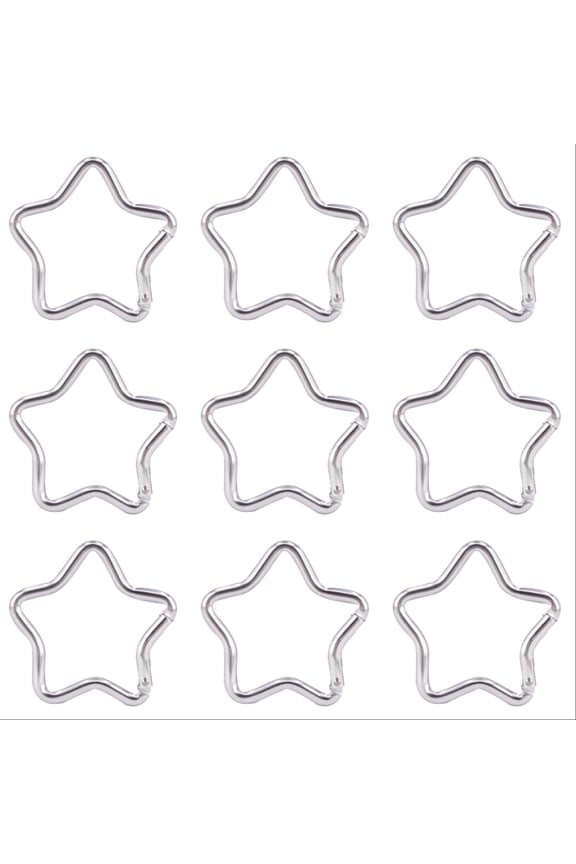 10Pcs Star Shaped Carabiner Clips, Lightweight Aluminum Alloy Star Carabiners, Multi Color Spring Snap Hook Keychain Clips For Backpack Camping Outdoor Daily Organizing(Silver-10PCS)