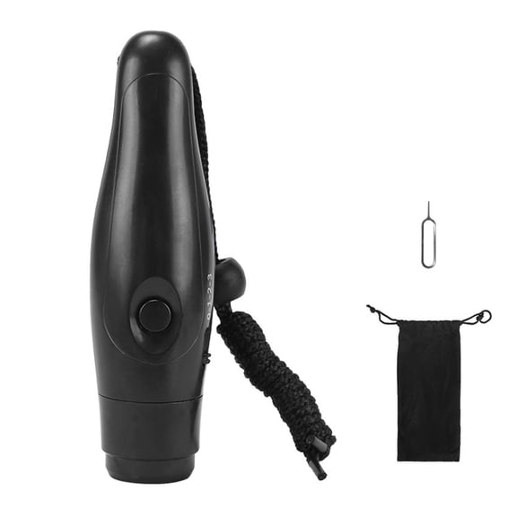 VMWMSSR 125Db Electronic Bear Horn Air Horn Portable 3 Tone Safety Whistle Adjustable No-Blow Alert Horn For Hiking Camping Sports Training(Black-5.51")