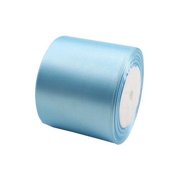 VMWMSSR 3.14In Wide Light Blue Satin Ribbon Roll, Long Smooth Fabric Gift Wrapping Ribbon, Thick Satin Ribbon For Shower Wedding Birthday Party Bouquet Decoration(Blue-866.14")