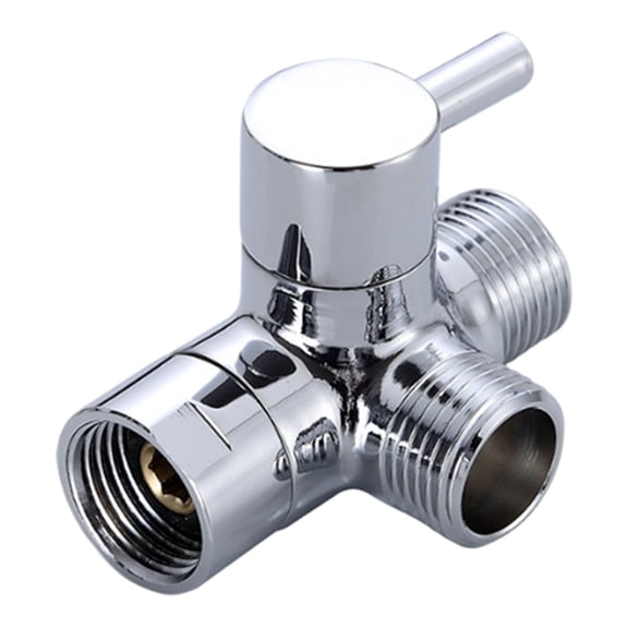 VMWMSSR 3 Way Shower Diverter Valve Stainless Steel Shower Arm Manifold Splitter Shower Water Switch T Adapter For Shower Handheld Shower Bathroom Fixture Replacement(Silver-2.52")
