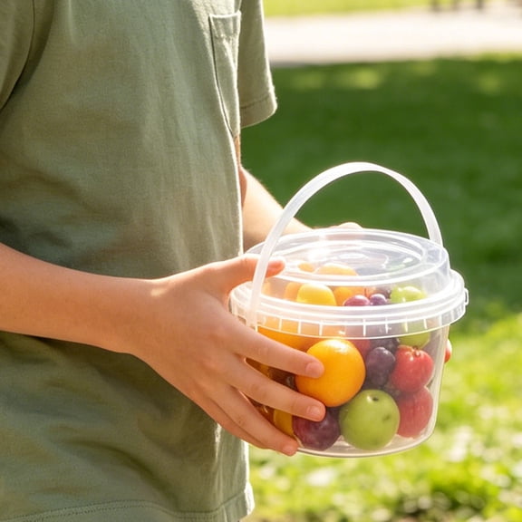 VMWMSSR 48oz Clear Water Jug With Single Hole Lid & Straw, Reusable Leakproof Beverage Pitcher, Large Capacity Fridge Drink Container For Outdoor Picnic Storage(Clear3-42oz)