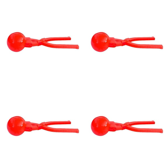 VMWMSSR 4Pcs Round Single Ball Sand Snow Ball Maker Clip 8.07", Durable Sand Ball Mold Tool Portable Round Sand Snow Ball Clamp For Summer Outdoor Beach Sandbox Playing(Red-4PCS)