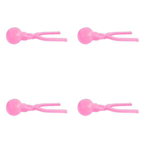VMWMSSR 4Pcs Round Single Ball Sand Snow Ball Maker Clip 8.07", Durable Sand Ball Mold Tool Portable Round Sand Snow Ball Clamp For Summer Outdoor Beach Sandbox Playing(pink-4PCS)