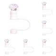 thumbnail image 1 of VMWMSSR 6 Pack Diamond Shape Silicone Straw Toppers Reusable Leakproof Straw Plug Cover Decorative Anti-Spill Straw Cap Tumbler Accessory For Standard Metal Straws(Clear-6PCS), 1 of 3