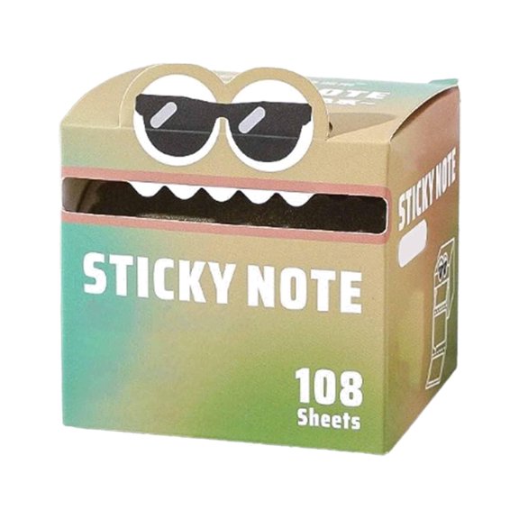 VMWMSSR Cartoon Pull Out Sticky Note Box Waterproof Transparent Self-Adhesive Sticky Notes Reusable No Residue Memo Pad For Daily Planner Stationery Accessory(G-2.95")