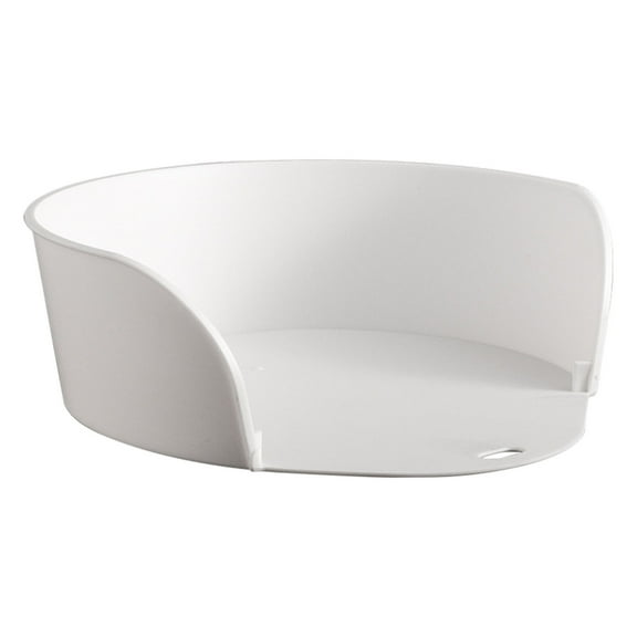 VMWMSSR Cutting Board Food Prep Bowl, Half-Round Plastic Prep Container, Space-Saving Kitchen Accessory For Meal Prep(White-17.7X17.7X5.5Cm)