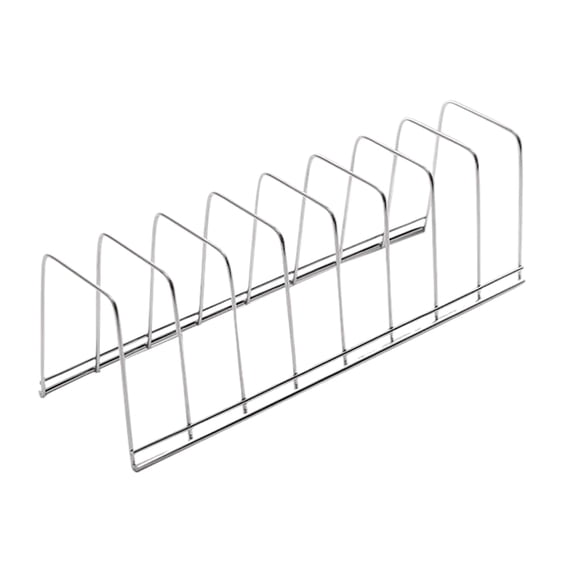 VMWMSSR Dish Plate Organizer Rack, 8 Tier Stainless Steel Plate Holder, Countertop Storage Stand For Dishes, Bowls & Kitchenware(B-11. Inch)