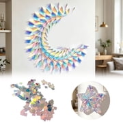 VMWMSSR Diy Craft Acrylic Tiles 50PCS, 3cm Holographic Iridescent Squares For Creative Projects Wall Decor & Light Reflective CraftsClear-3X3cm