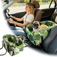 thumbnail image 1 of VMWMSSR Dog Car Booster Seat, Soft Plush Pet Travel Carrier Bed, Secure Hanging Dog Car Seat For Small Puppy Cat And Mini Breed Pets Road Trips(Green-19.29"×9.84"), 1 of 5