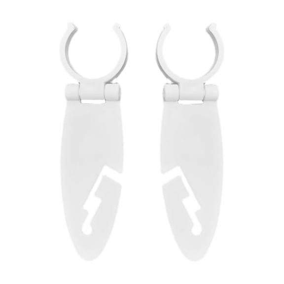 VMWMSSR No Drill Sup Paddle Holder Clips, Universal Paddle Secure Storage Clamps, Snap On Bungee Cord Paddle Lock For Stand Up Paddleboard Surfing(White-4.53")