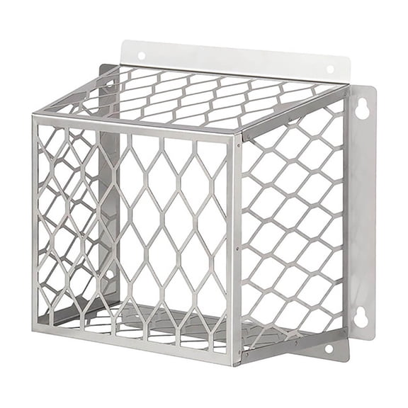 VMWMSSR Dryer Vent Cover, 3-4 Inch Bird Guard Screen with 10 Screws, Rust-Resistant Metal Vent Protector for Outdoor Dryer Exhaust, Pest & Wildlife Deterrent for Home Exterior(Silver-17.8x12.7cm)